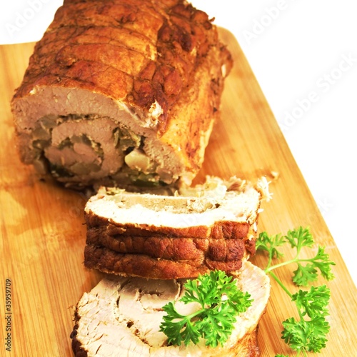 Schweinefleisch Rollbraten gefüllt