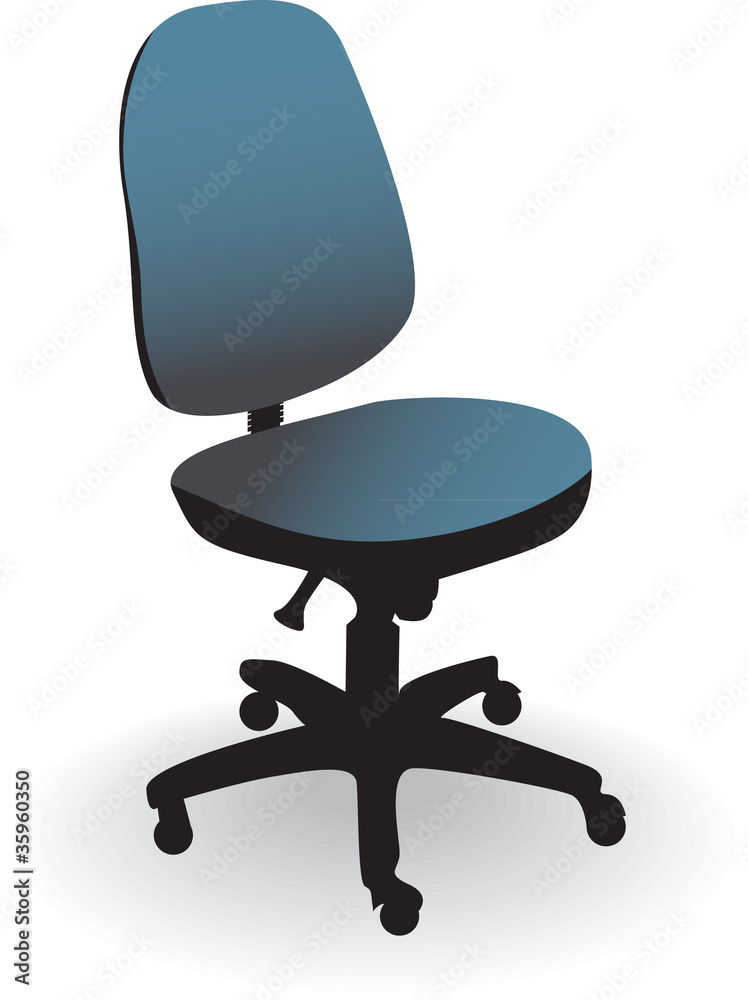 office chair isolated on a white - illustration office chair isolated on a white - illustration