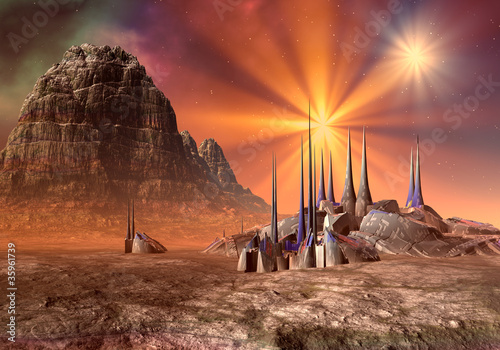 Fototapeta Naklejka Na Ścianę i Meble -  Talos Colony - Alien Planet Part 2