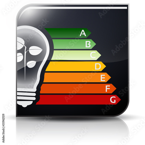 Symbole glossy vectoriel DPE diagnostic performance énergétique