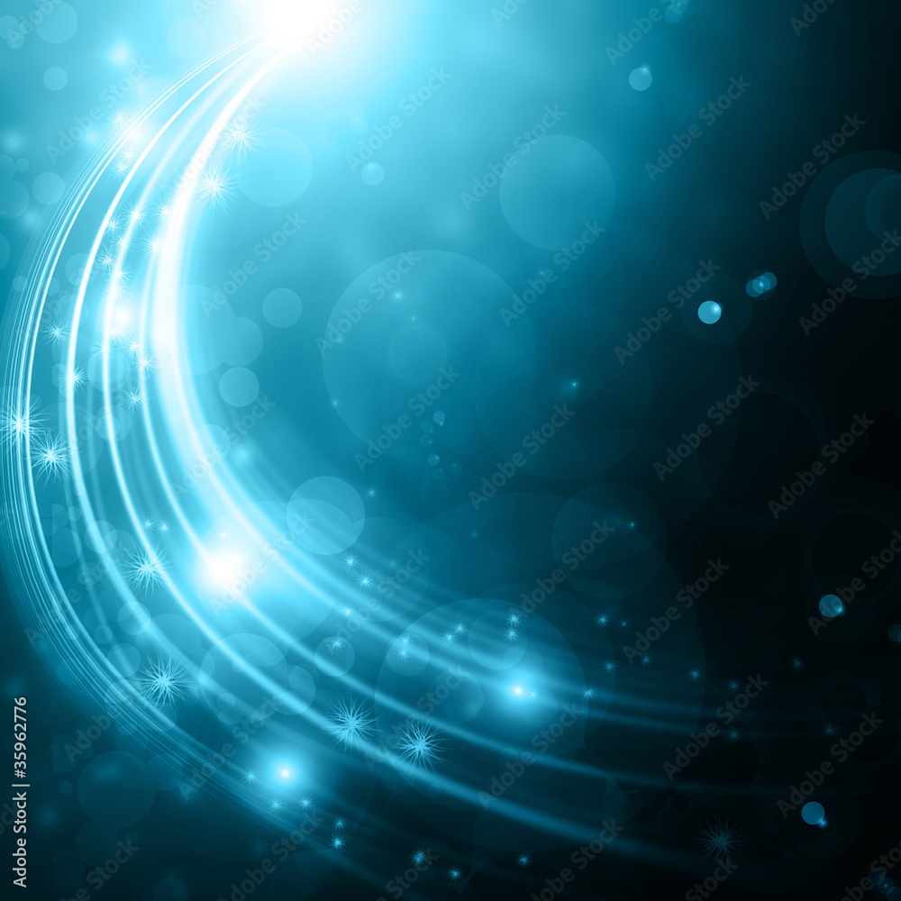 glowing background with light spots and stars