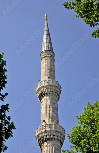 Moschea blu, Istanbul, minareto