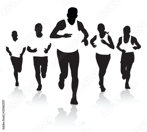 a group of runners