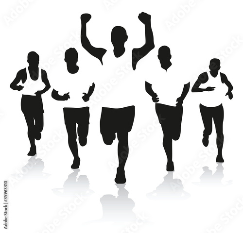 a group of runners