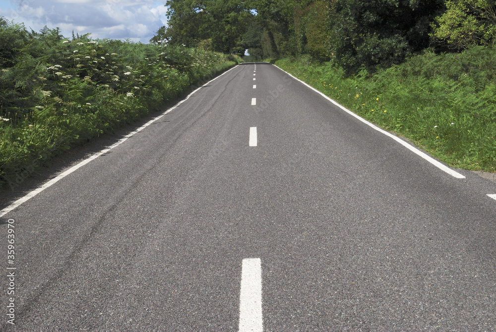 Straight English country road