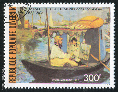Monet in Boat photo