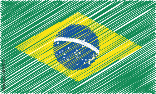 brazilian flag, vector illustration