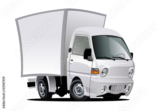 vector cartoon delivery / cargo truck