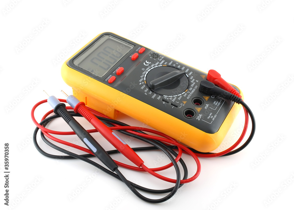 Multimeter over white Multimeter over white