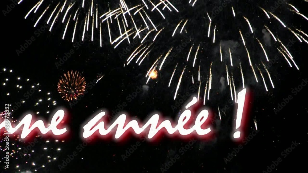 Feu d'artifice bonne année déroulant - Vidéo HD