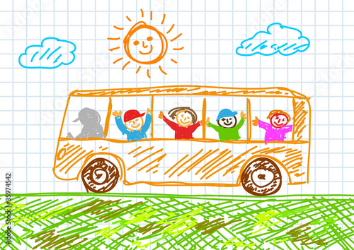 Drawing of bus