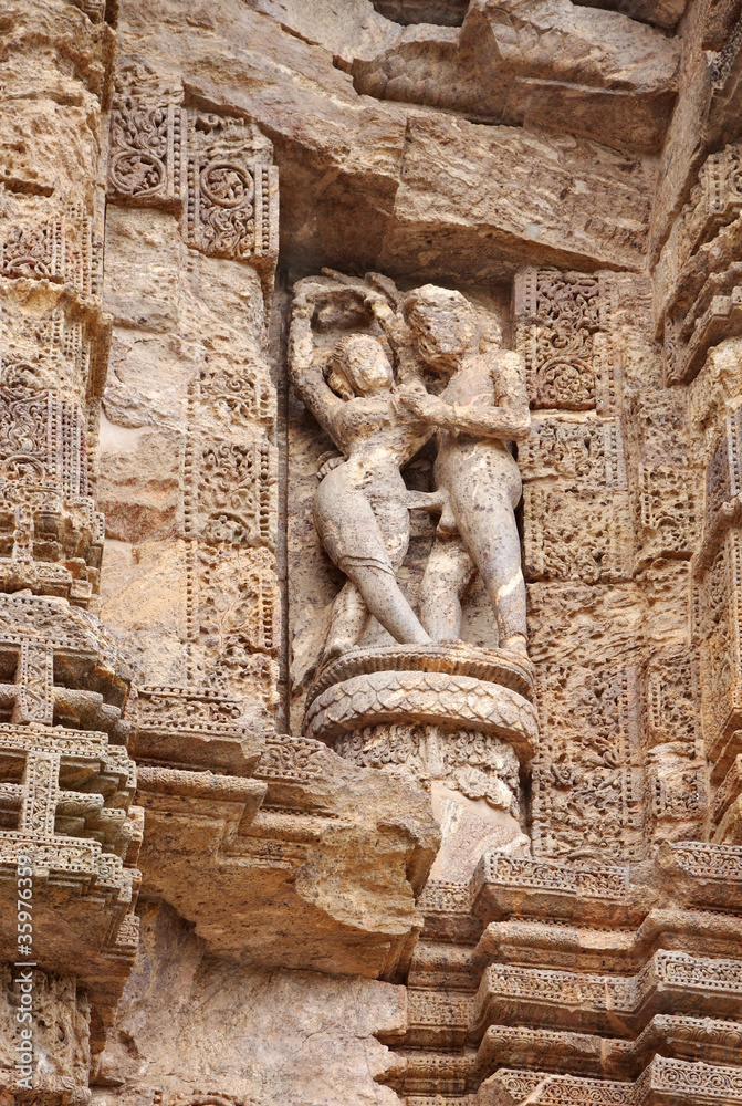 An amatory couples at Sun temple Konark