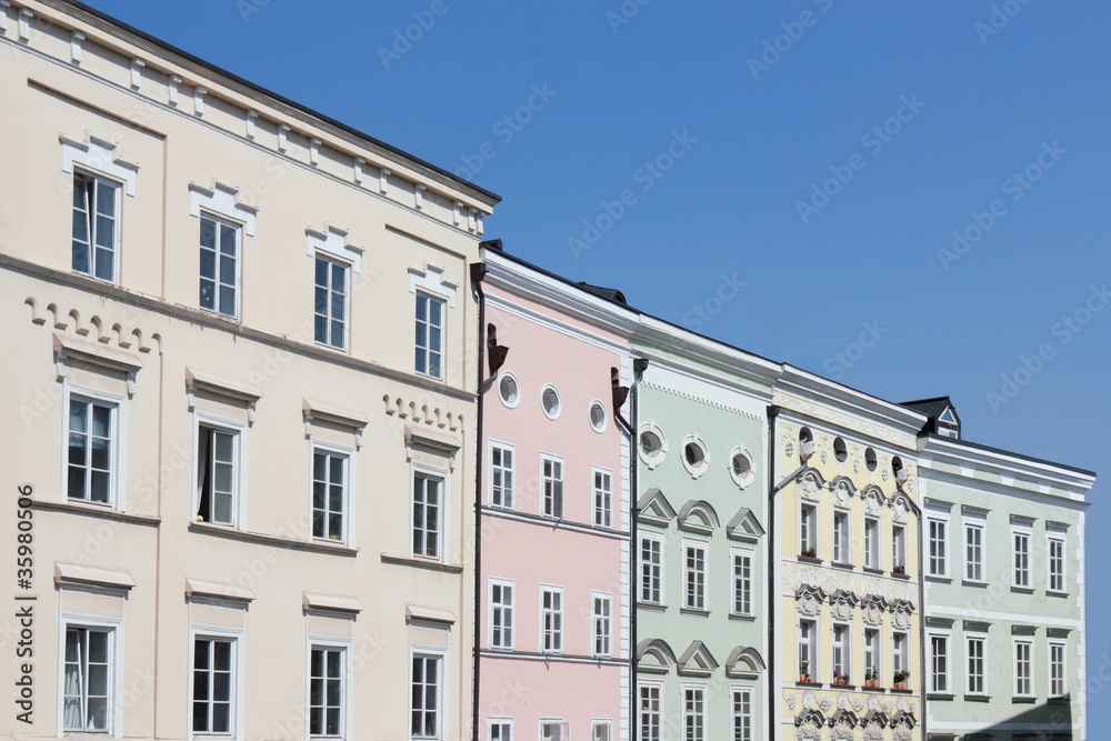 Sanierte Bürgerhäuser in Passau