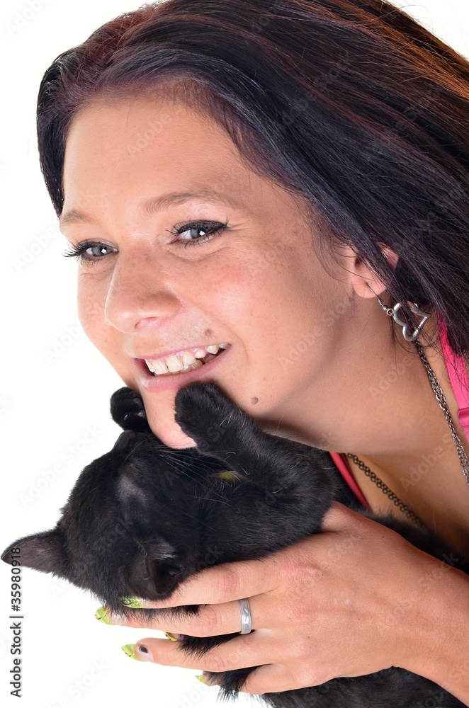 chat et femme chat et femme