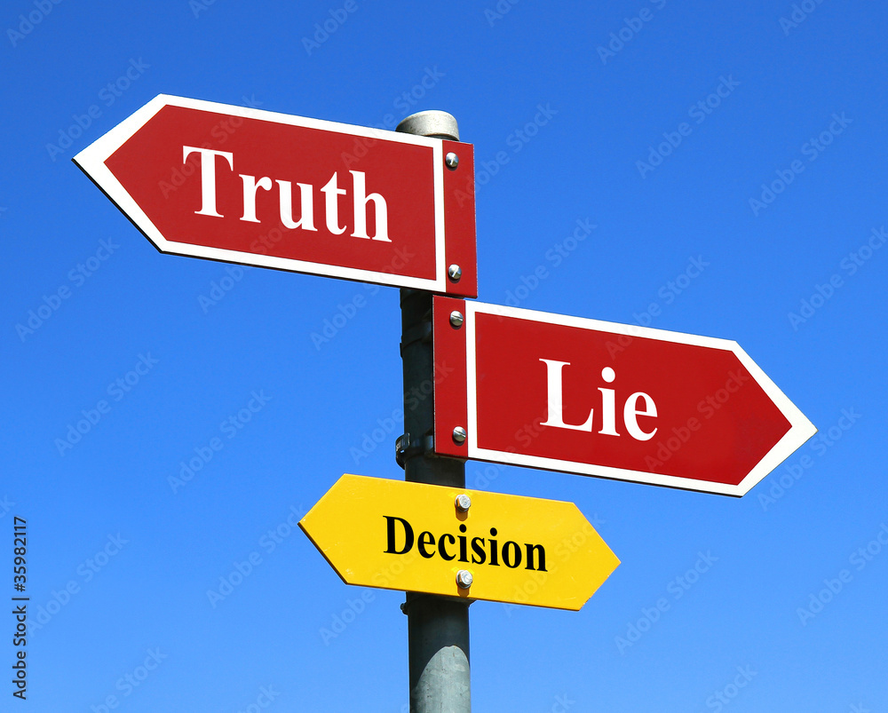 Truth or lie Stock Photo | Adobe Stock