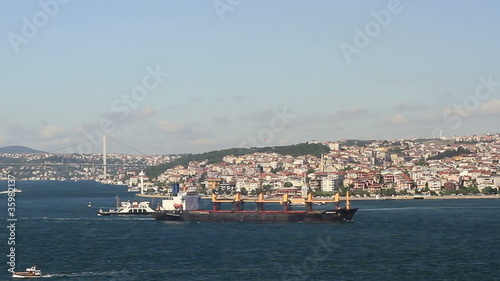 Cargo ship on route to Marmara Sea photo