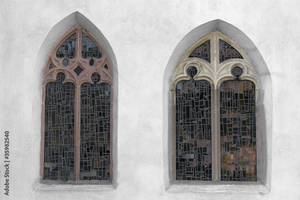 old church windows
