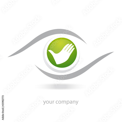 logo oeil, main