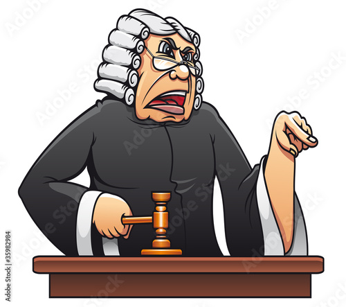 Judge with gavel