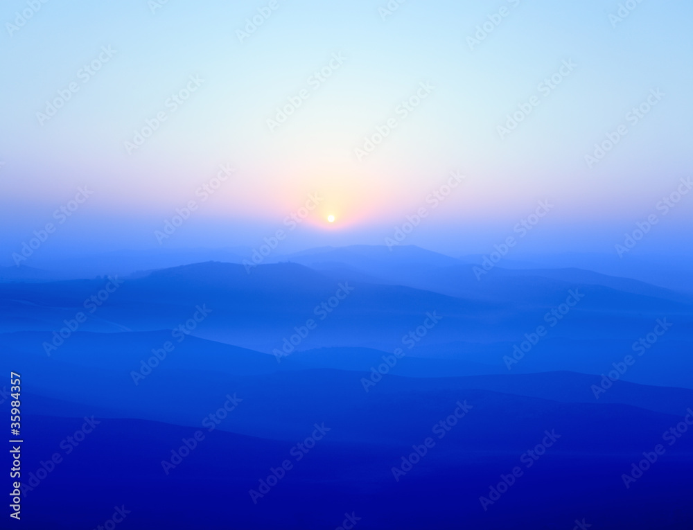 Naklejka premium blue ridge mountains