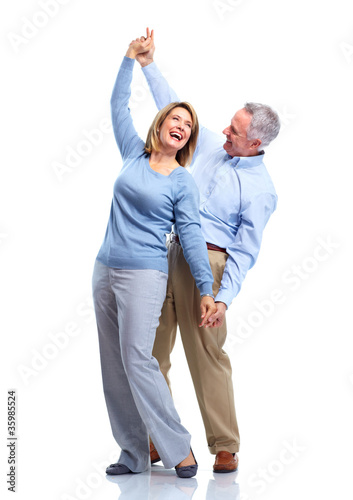 Happy elderly couple.