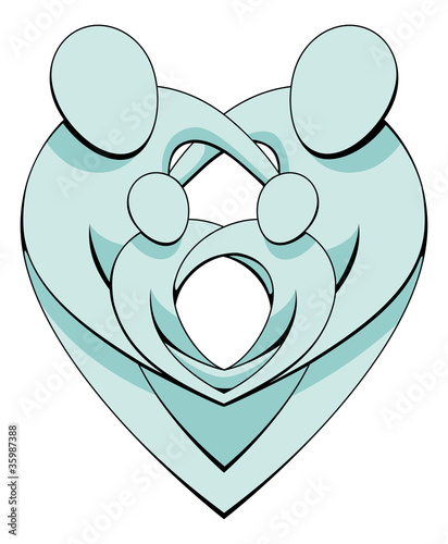 Heart Family Concept Graphic
