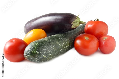 zuccini,aubergine and tomatoes