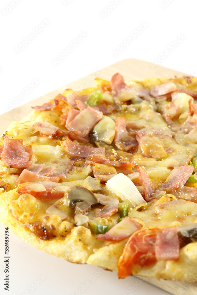 pizza isolated in a white background pizza isolated in a white background