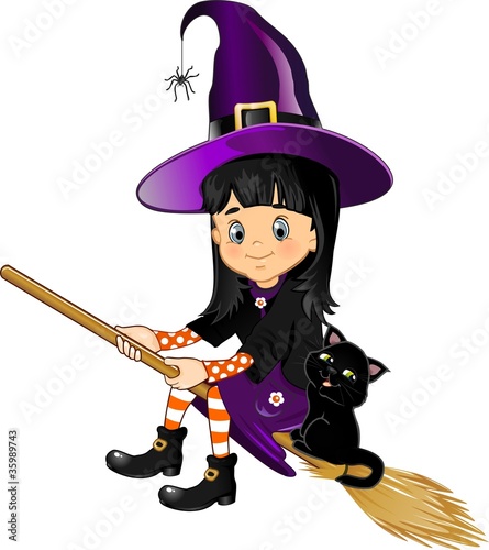 Witch flying girl #35989743