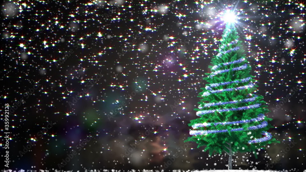 Christmas Tree with place for text and alfa channel