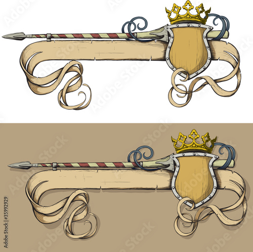 Color Banner spear and crown