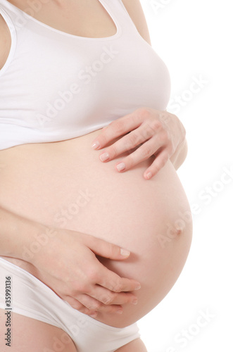 Pregnant woman with beautiful belly