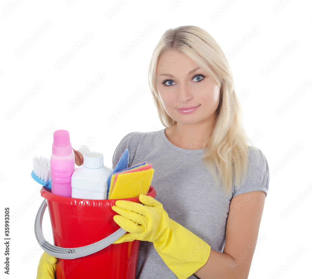 Portrait of the girl - concept Cleaning