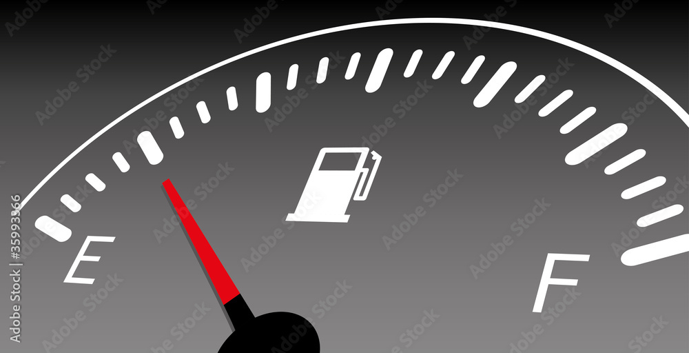 Naklejka premium Tankanzeige Tank Tanken - schwarz weis 3