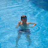 swimming pool background - open air swimming pool; cute little b