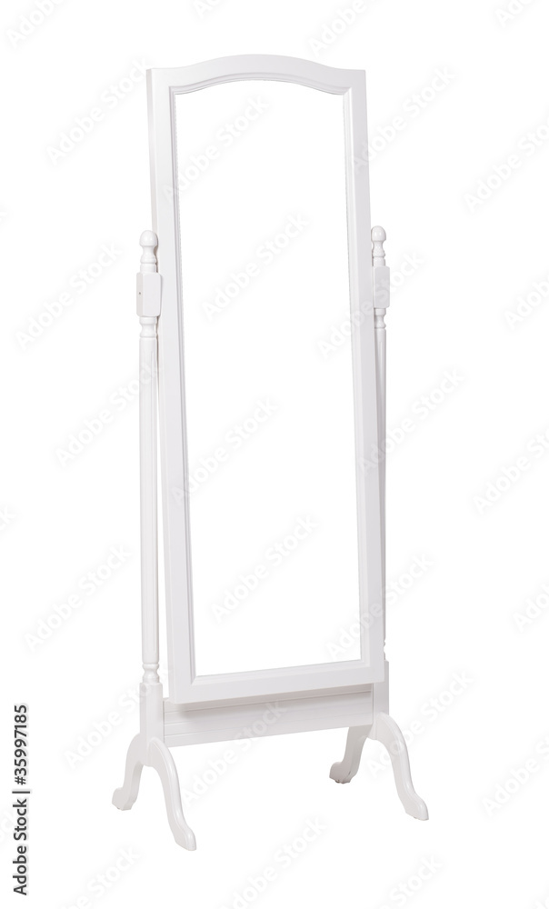 Full length dressing mirror on stand, with clipping path Full length dressing mirror on stand, with clipping path
