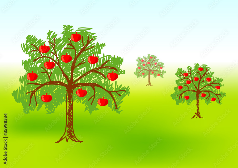 Three apple-trees