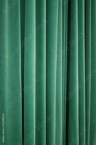 Green Theater Velvet Curtain