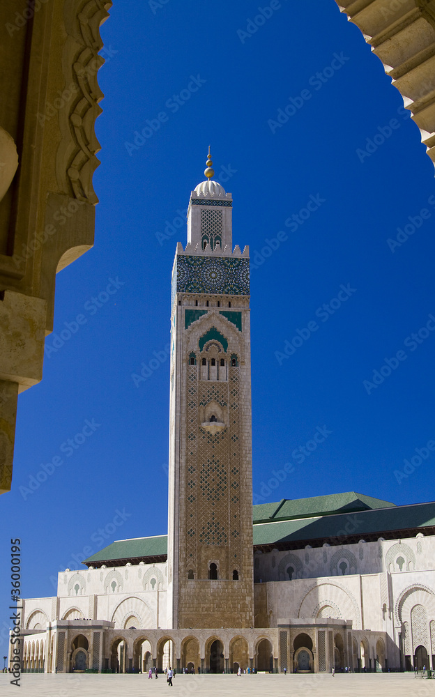 Fototapeta premium Minaret of hassan 2 mosque