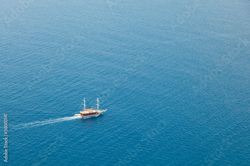 Fototapeta Naklejka Na Ścianę i Meble -  Ship or boat sailing sea