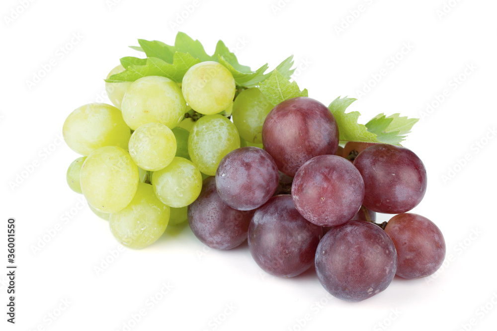 Fototapeta premium White and red grapes