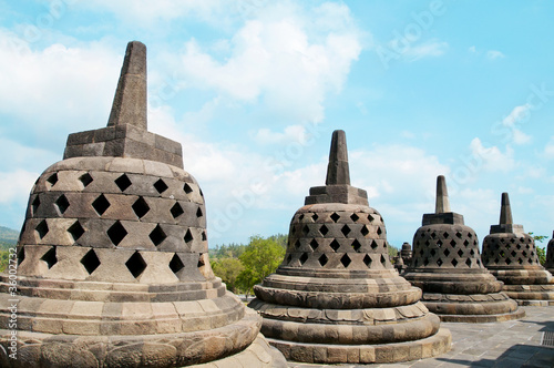 The stupas of Borobudur Temple