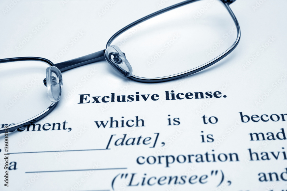 Exclusive license Exclusive license