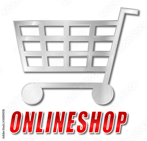 Onlineshop Einkaufswagen 3D
