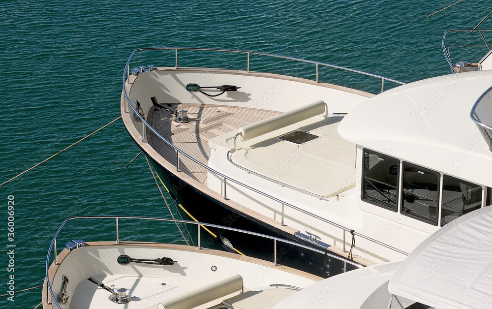 Fototapeta premium cruise yacht in the harbor