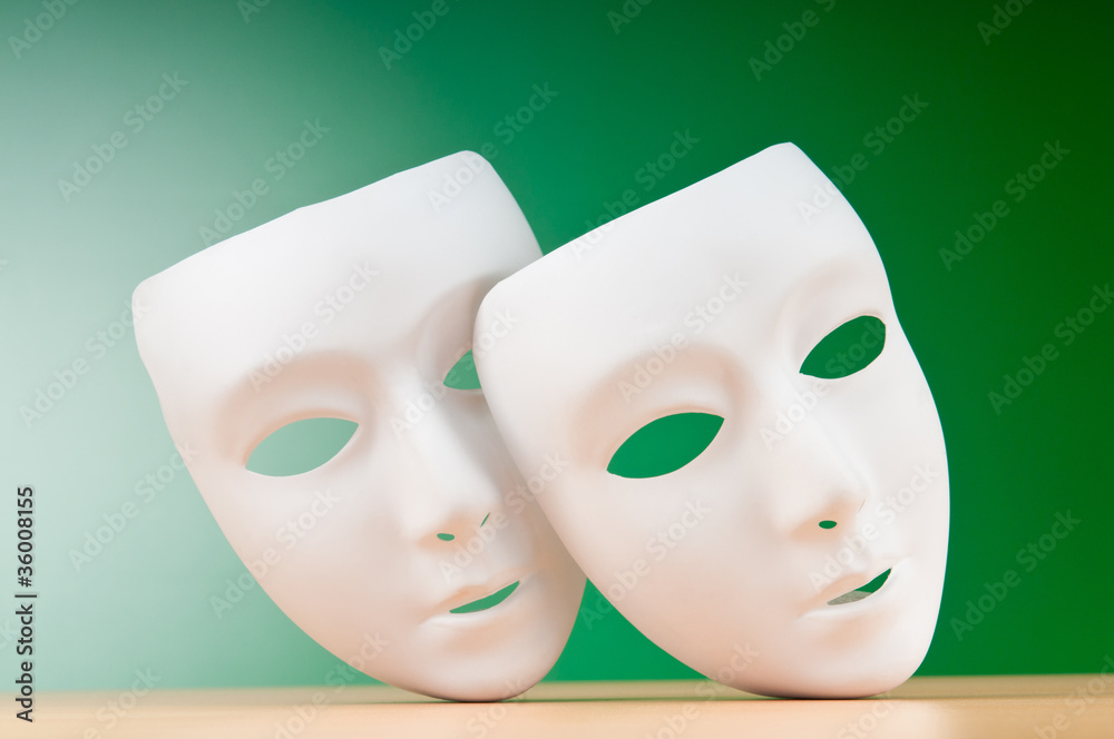 Masks with theatre concept Masks with theatre concept
