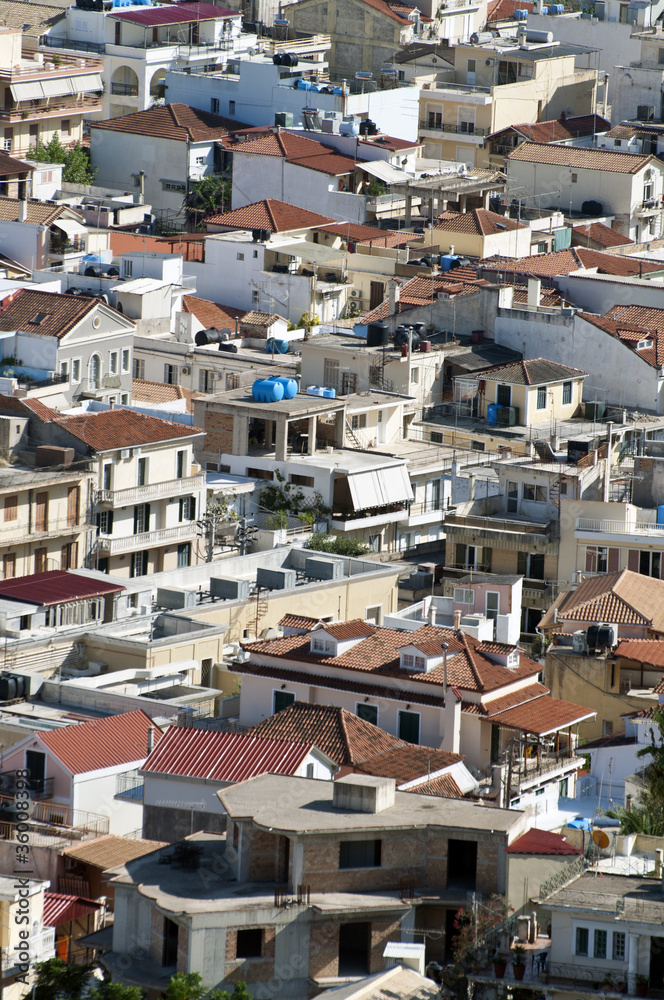 Aerial view on Zakynthos island Greece - Zante town