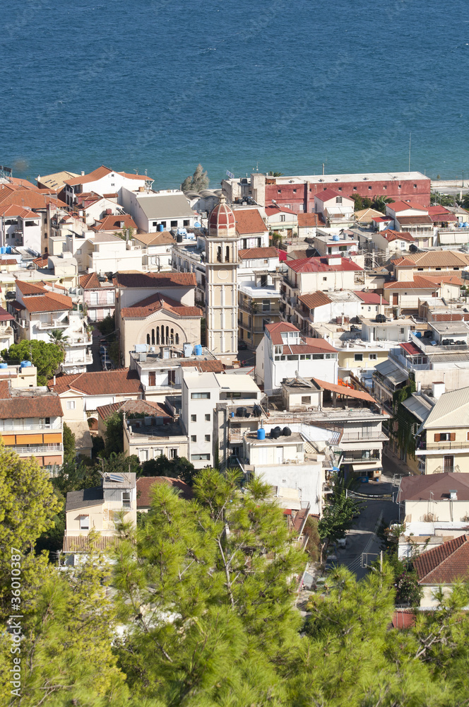 View at town of Zante - Zakynthos Greece