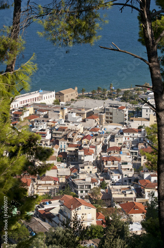 View of the Zante town from Mpochali hill photo