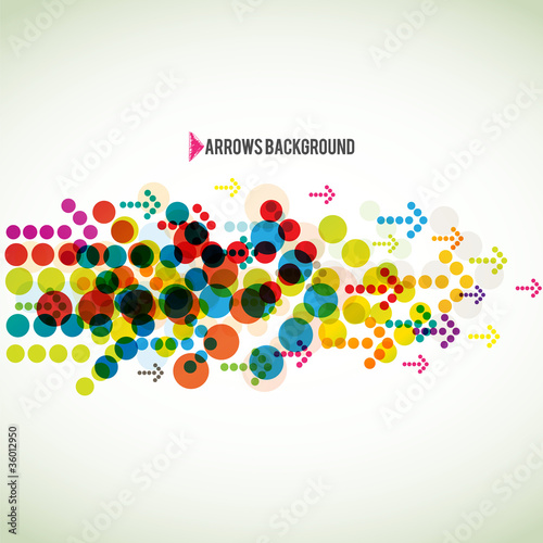 Abstract colored arrows